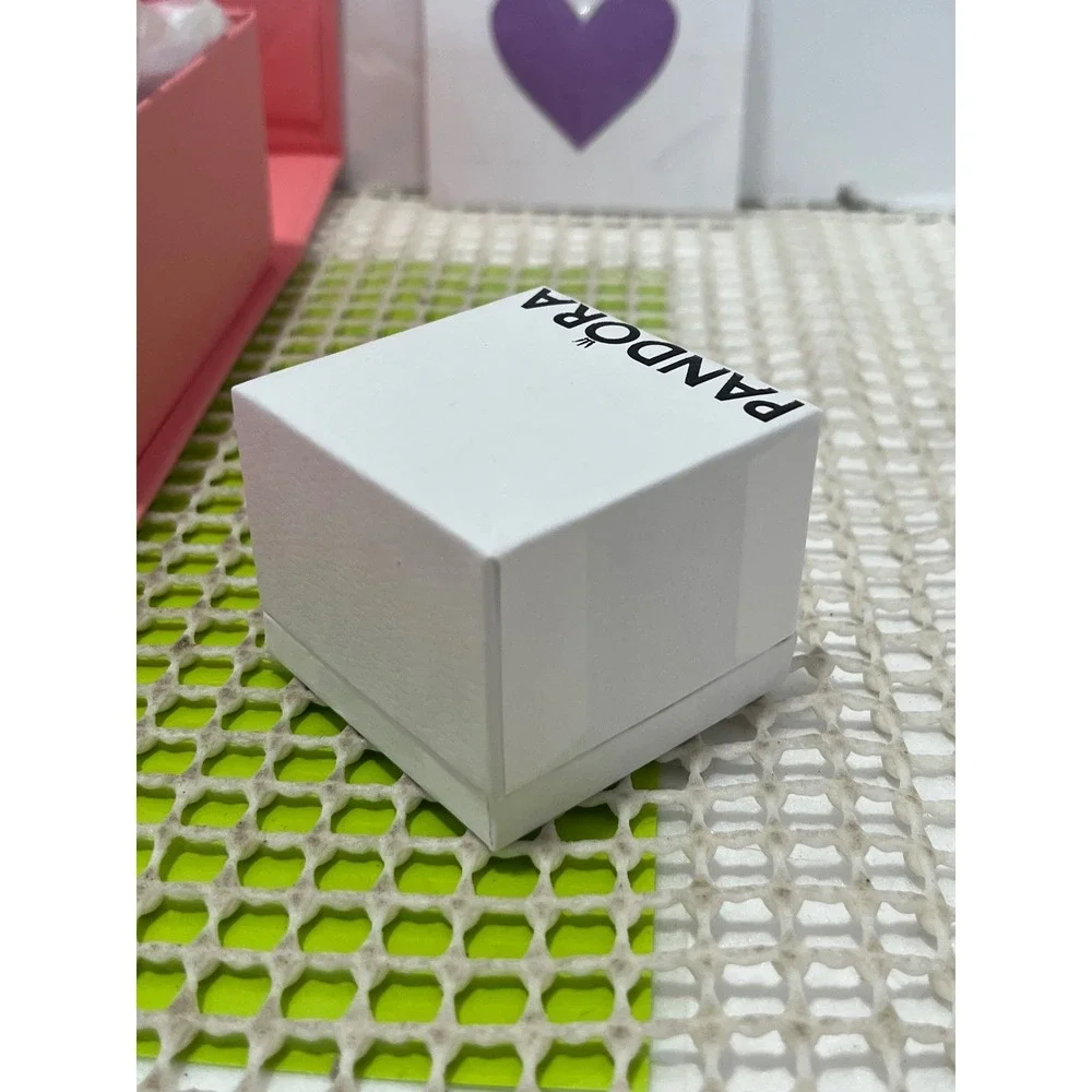 Pandora Pink Jewelry Gift Box w/ Ribbon Bow & Small White Inner Box
